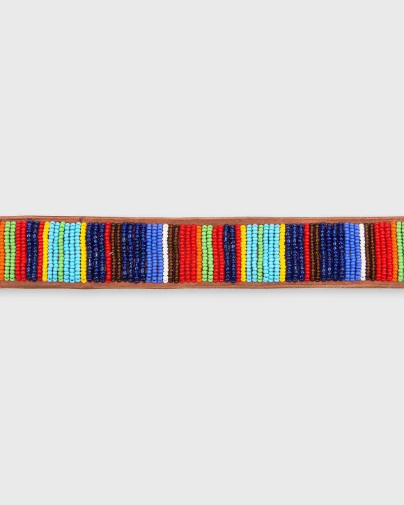 1.25" African Beaded Belt^Sid Mashburn Outlet