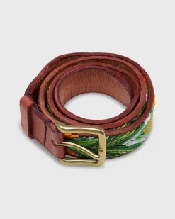 1.25" African Beaded Belt^Sid Mashburn Outlet