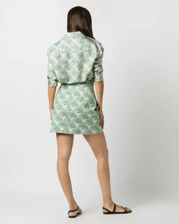 Boy Shirt In Mint Fans Silk Twill^La DoubleJ Shop
