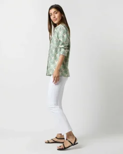 Boy Shirt In Mint Fans Silk Twill^La DoubleJ Shop