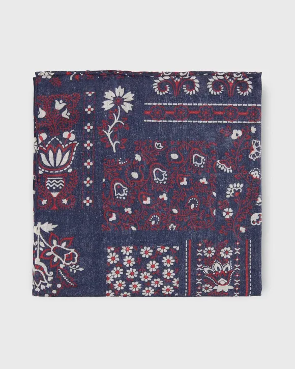 Cotton Print Pocket Square^Sid Mashburn Fashion