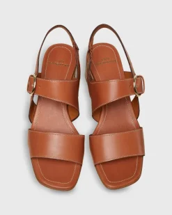 Double-Strap Buckle Block Heel^Ann Mashburn Outlet