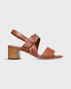 Double-Strap Buckle Block Heel^Ann Mashburn Outlet