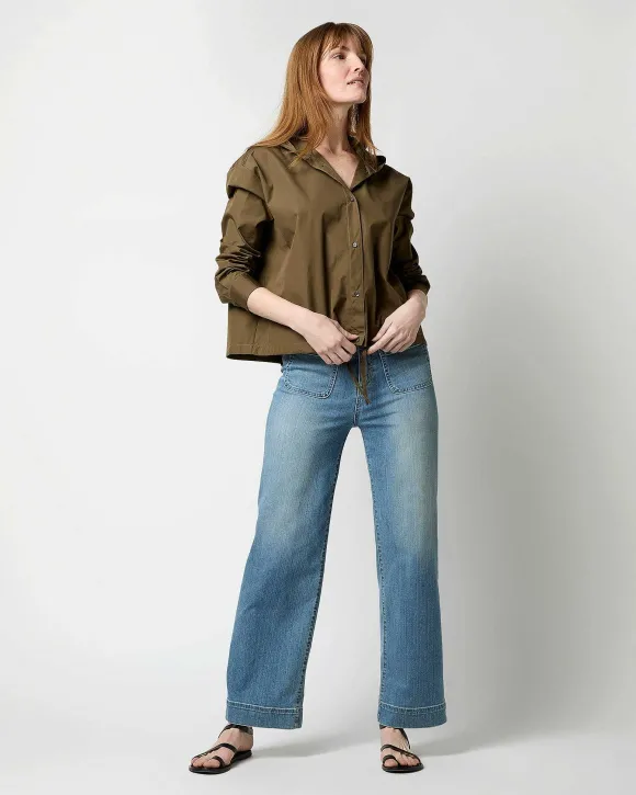 Drawstring Hooded Shirt Jacket^Aspesi New