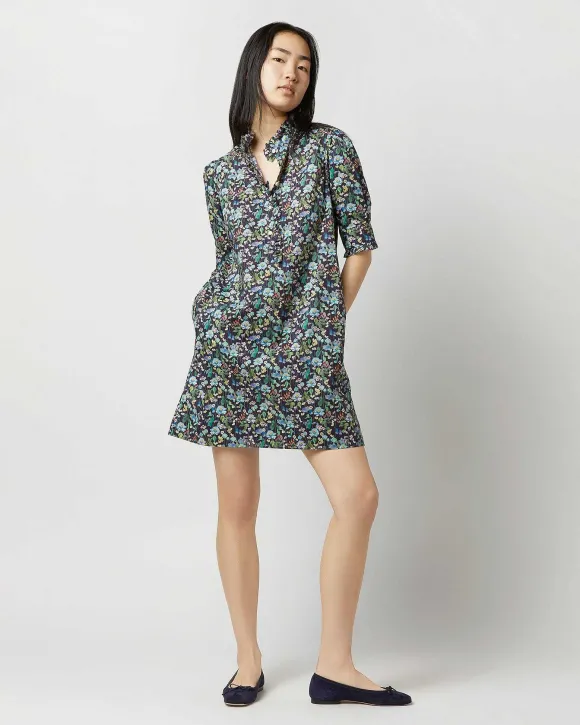 Elbow-Sleeved Frill Dress^Ann Mashburn Fashion