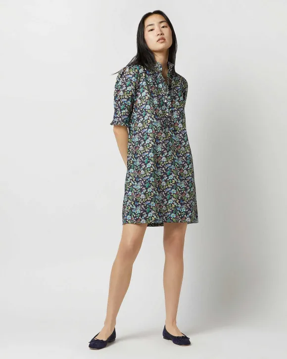 Elbow-Sleeved Frill Dress^Ann Mashburn Fashion