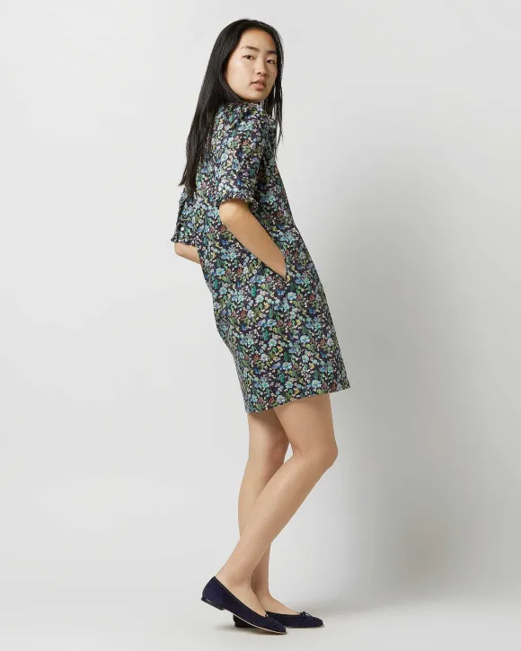 Elbow-Sleeved Frill Dress^Ann Mashburn Fashion