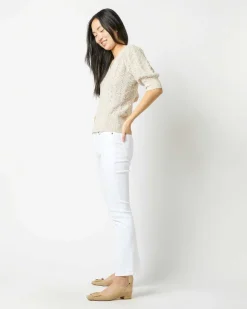 Giselle Pointelle V-Neck Sweater^Ann Mashburn New