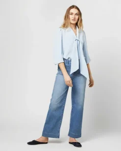 Helene Tie-Neck Blouse^Ann Mashburn Store