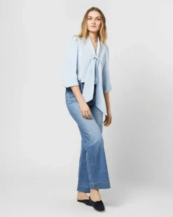 Helene Tie-Neck Blouse^Ann Mashburn Store
