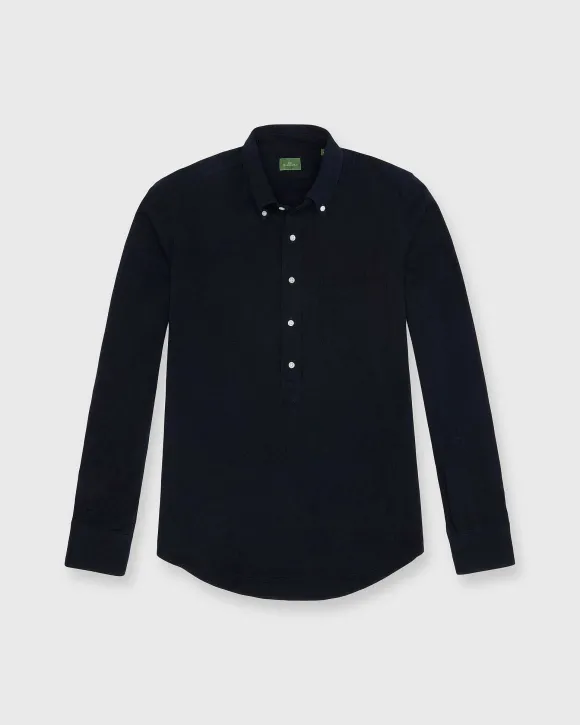 Knit Button-Down Popover Shirt^Sid Mashburn Best