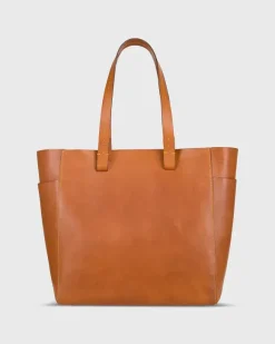 Leather Tote With Trolley Strap^Sid Mashburn Cheap