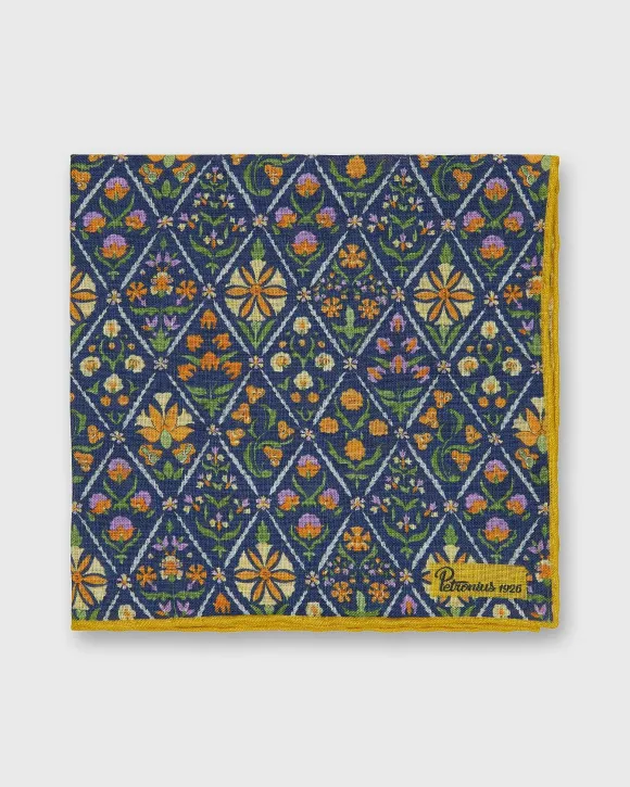 Linen Print Pocket Square^Petronius Outlet