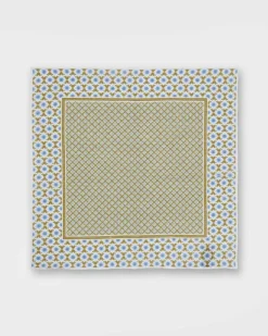 Linen/Cotton Print Pocket Square^Sid Mashburn Sale