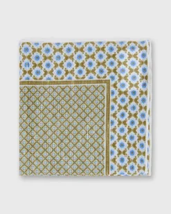 Linen/Cotton Print Pocket Square^Sid Mashburn Sale