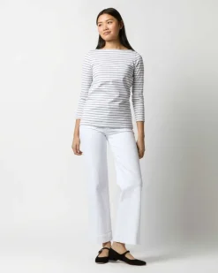 Long-Sleeved Boatneck Tee^Ann Mashburn Best Sale