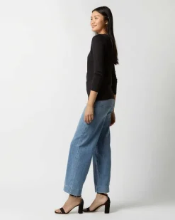 Long-Sleeved Boatneck Tee^Ann Mashburn Best Sale