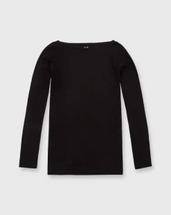 Long-Sleeved Boatneck Tee^Ann Mashburn Best Sale