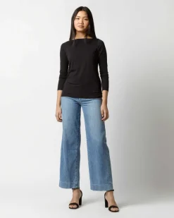 Long-Sleeved Boatneck Tee^Ann Mashburn Best Sale