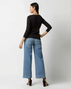 Long-Sleeved Boatneck Tee^Ann Mashburn Best Sale