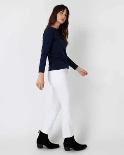 Long-Sleeved Boatneck Tee^Ann Mashburn Store