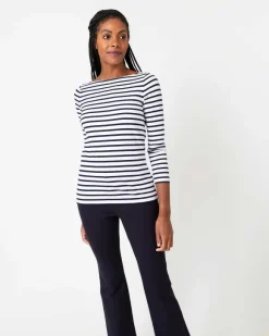 Long-Sleeved Boatneck Tee^Ann Mashburn Clearance