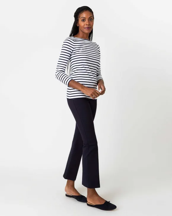 Long-Sleeved Boatneck Tee^Ann Mashburn Clearance