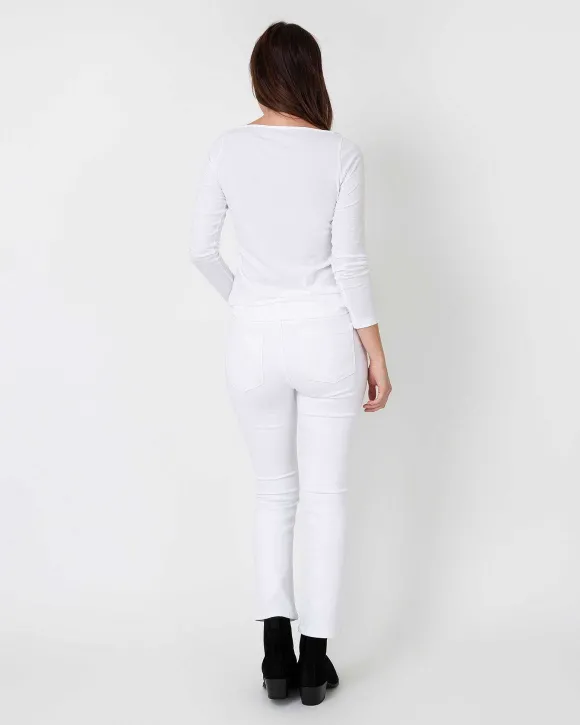 Long-Sleeved Boatneck Tee^Ann Mashburn Discount