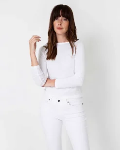 Long-Sleeved Boatneck Tee^Ann Mashburn Discount