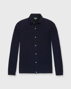 Long-Sleeved Full-Placket Sweater^Sid Mashburn Store