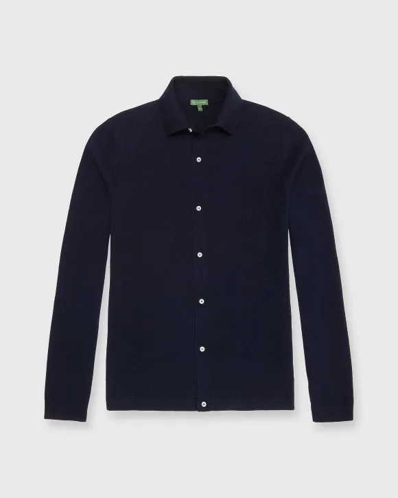 Long-Sleeved Full-Placket Sweater^Sid Mashburn Store