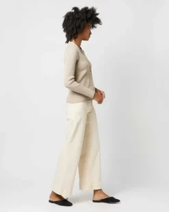 Nia Long-Sleeved Ribbed Cardigan^Ann Mashburn New