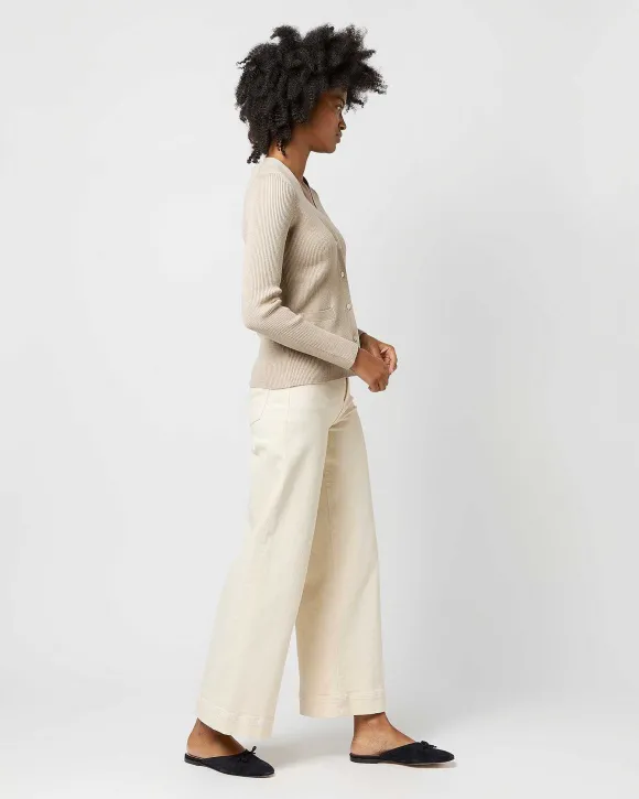 Nia Long-Sleeved Ribbed Cardigan^Ann Mashburn New