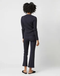Nia Long-Sleeved Ribbed Cardigan^Ann Mashburn Hot