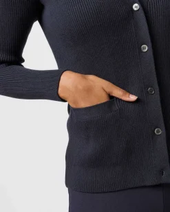Nia Long-Sleeved Ribbed Cardigan^Ann Mashburn Hot