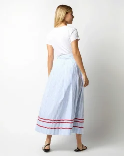 Pleated Wrap Midi Skirt^Ann Mashburn Shop