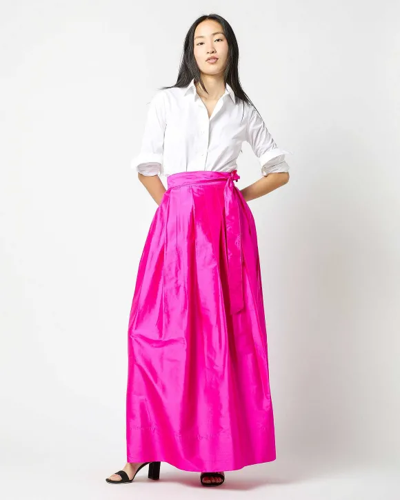Pleated Wrap Skirt^Ann Mashburn Hot