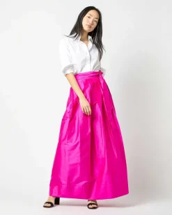 Pleated Wrap Skirt^Ann Mashburn Hot