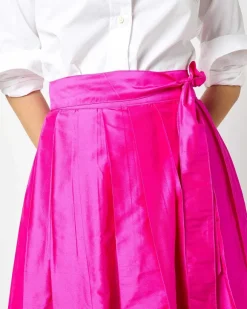 Pleated Wrap Skirt^Ann Mashburn Hot