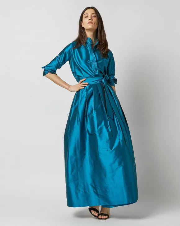 Pleated Wrap Skirt^Ann Mashburn Discount