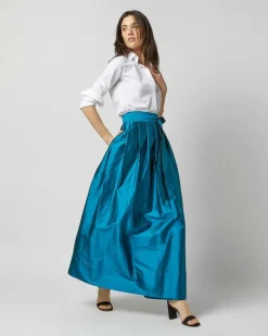 Pleated Wrap Skirt^Ann Mashburn Discount