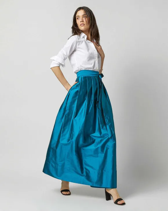 Pleated Wrap Skirt^Ann Mashburn Discount
