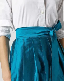 Pleated Wrap Skirt^Ann Mashburn Discount