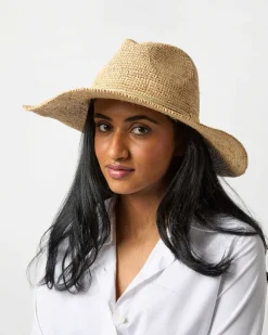 Raffia Crochet Continental Hat^Hat Attack Best Sale