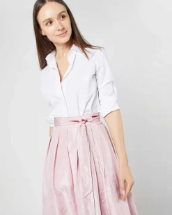 Reversible Pleated Wrap Skirt^Ann Mashburn Cheap