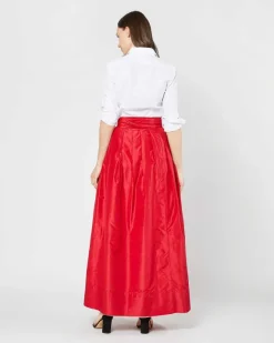 Reversible Pleated Wrap Skirt^Ann Mashburn Cheap