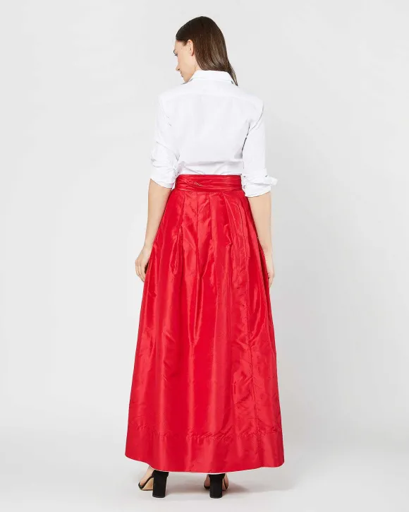 Reversible Pleated Wrap Skirt^Ann Mashburn Cheap