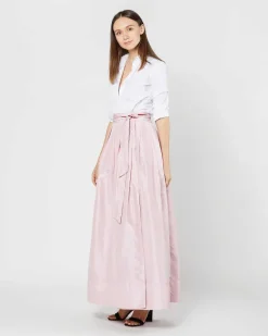 Reversible Pleated Wrap Skirt^Ann Mashburn Cheap