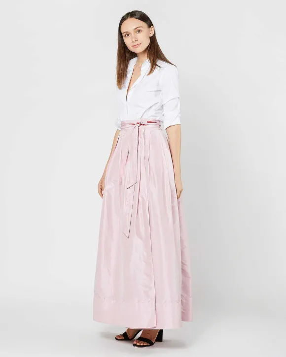 Reversible Pleated Wrap Skirt^Ann Mashburn Cheap
