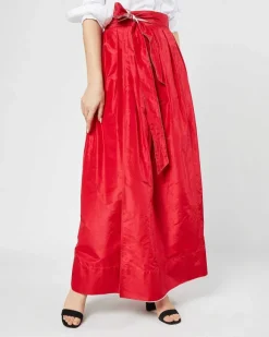 Reversible Pleated Wrap Skirt^Ann Mashburn Cheap